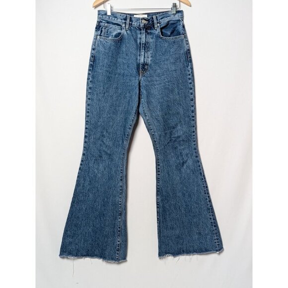 SLVRLAKE Indiana Jeans Born To Run Blue Wide Leg Flare 29 - Picture 6 of 11